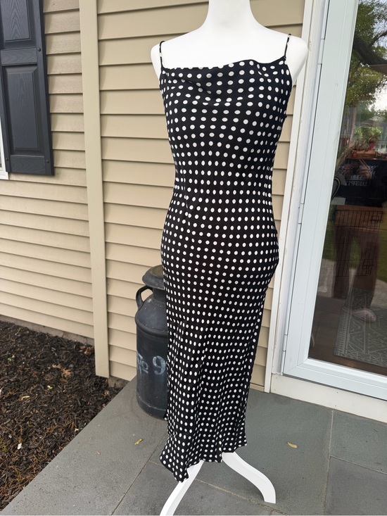 Zara Dresses & Skirts - Women’s Zara Black & White Polka Dot Slip Dress